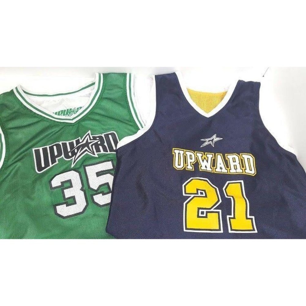 Lot of 2 Upward Reversible Basketball Jersey Blue